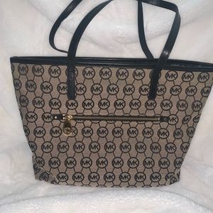 Black, Tan and Gold Michael Kors Tote